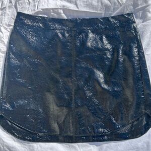 BB Dakota Glossy Black Mini Skirt